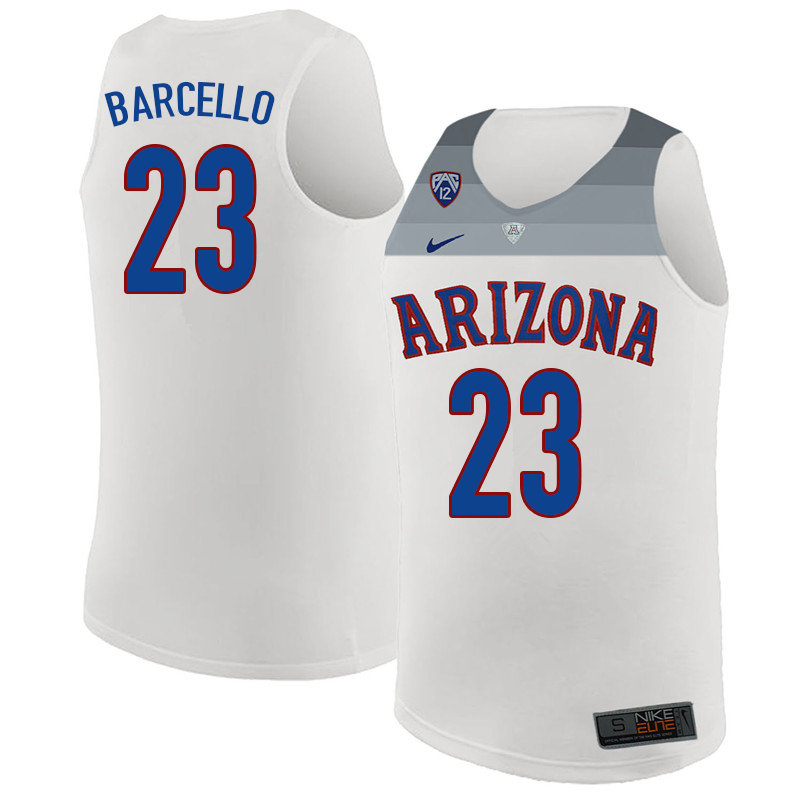 2018 Men #23 Alex Barcello Arizona Wildcats College Basketball Jerseys Sale-White